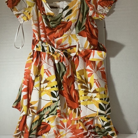 BCX Juniors Printed Chiffon Fit & Flare Dress - Picture 5 of 8